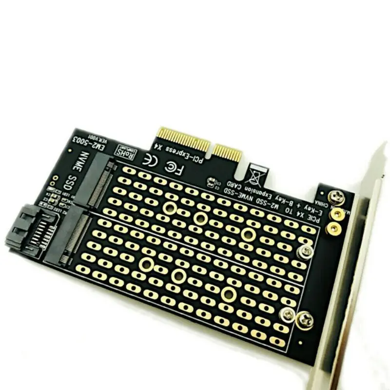 Высокоскоростной NVME X4 X8 X16 SATA двойной SSD M.2 к настольному PCIe PCI Express мини адаптер для