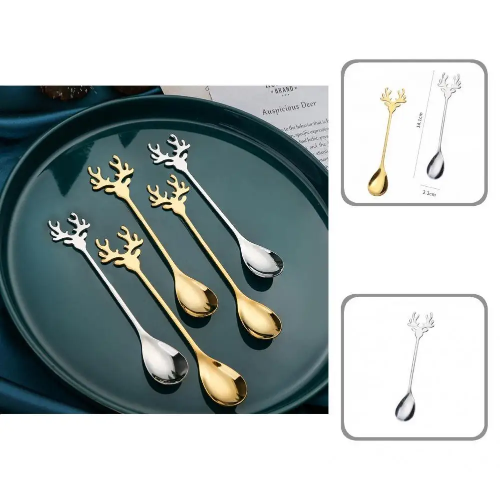 

Fine Workmanship Stainless Steel Comfortable Grip Dessert Spoon for Gifts