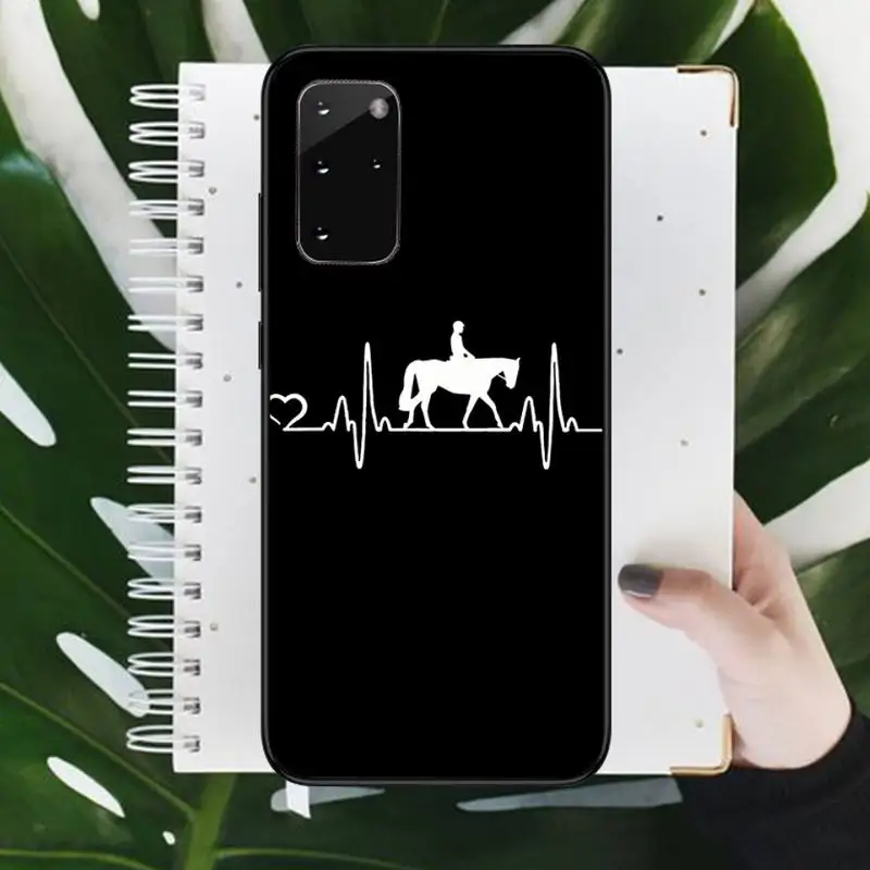 

Horse Pony Horse Heartbeat Phone Case For Samsung galaxy S 7 8 9 10 20 edge A 6 10 20 30 50 51 70 note 10 plus