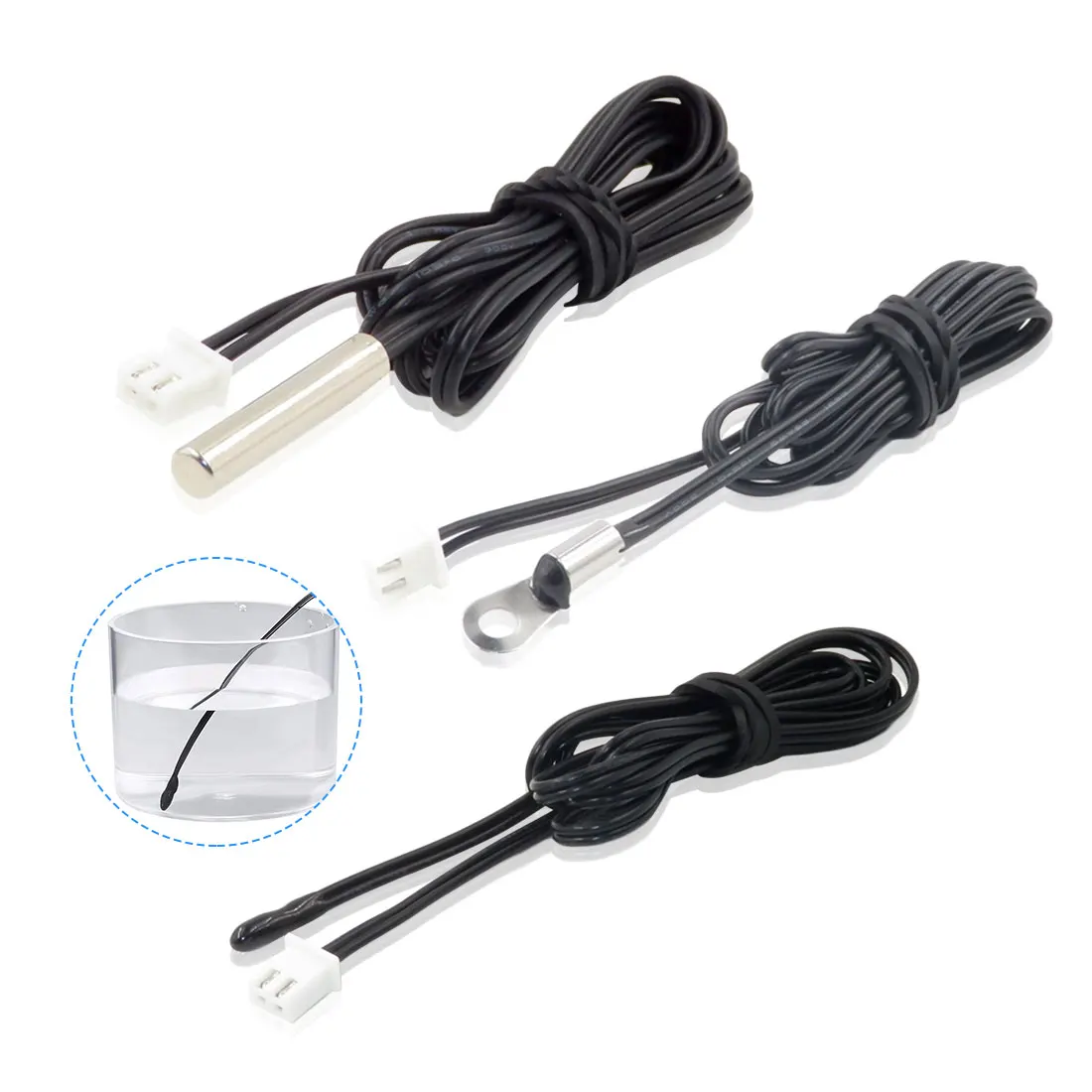 

NTC Thermistor Waterproof Temperature Sensor Arduino Probe Cable1M, 2M 10K, 1%, 3950