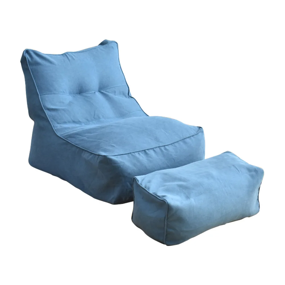 

Bean Bag Soft Bedroom All Seasons Lazy Sofa Cover Lounger Seat Protective Living Room Pouf Home Solid Washable Pedal Slipcover