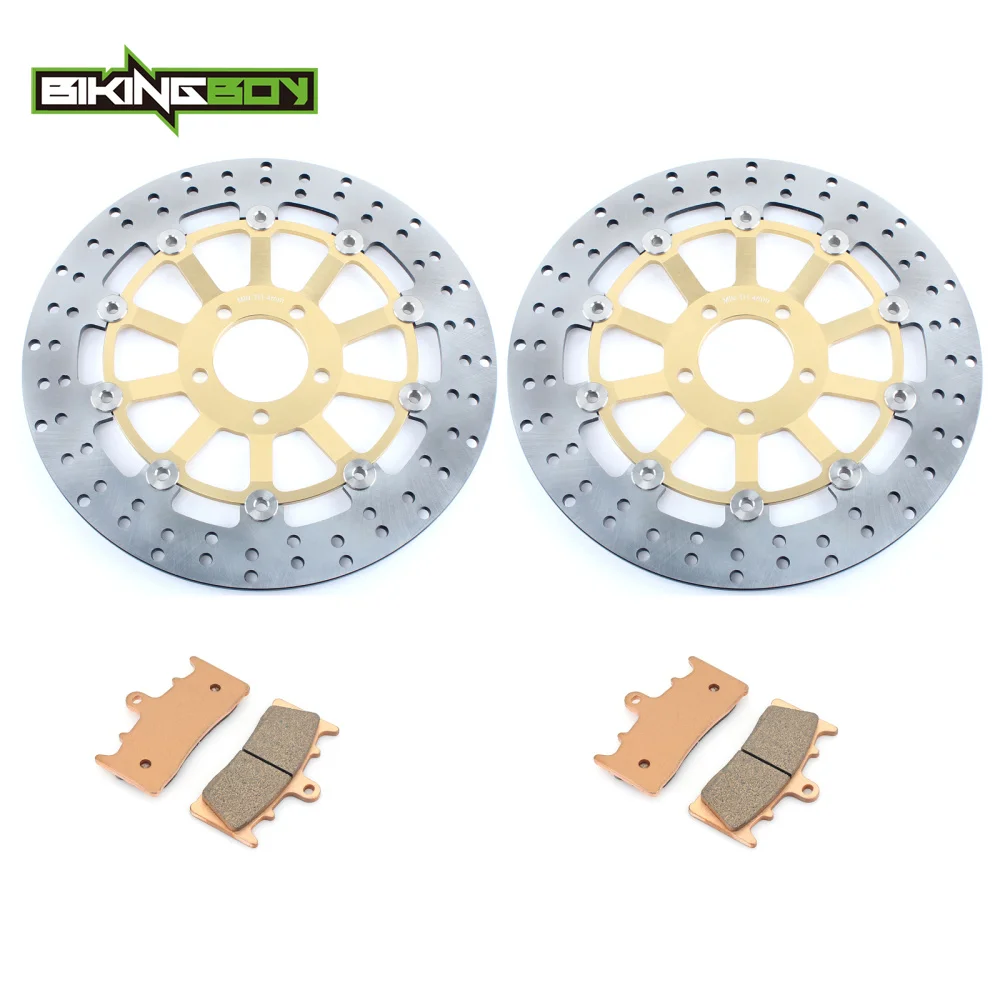 BIKINGBOY Ninja ZX6R 600 98-01 ZX-6R 636 02 ZX9R 98 99 GPZ900R 99-02 ZZ-R ZZR 05-08 06 Передние тормозные диски Диски