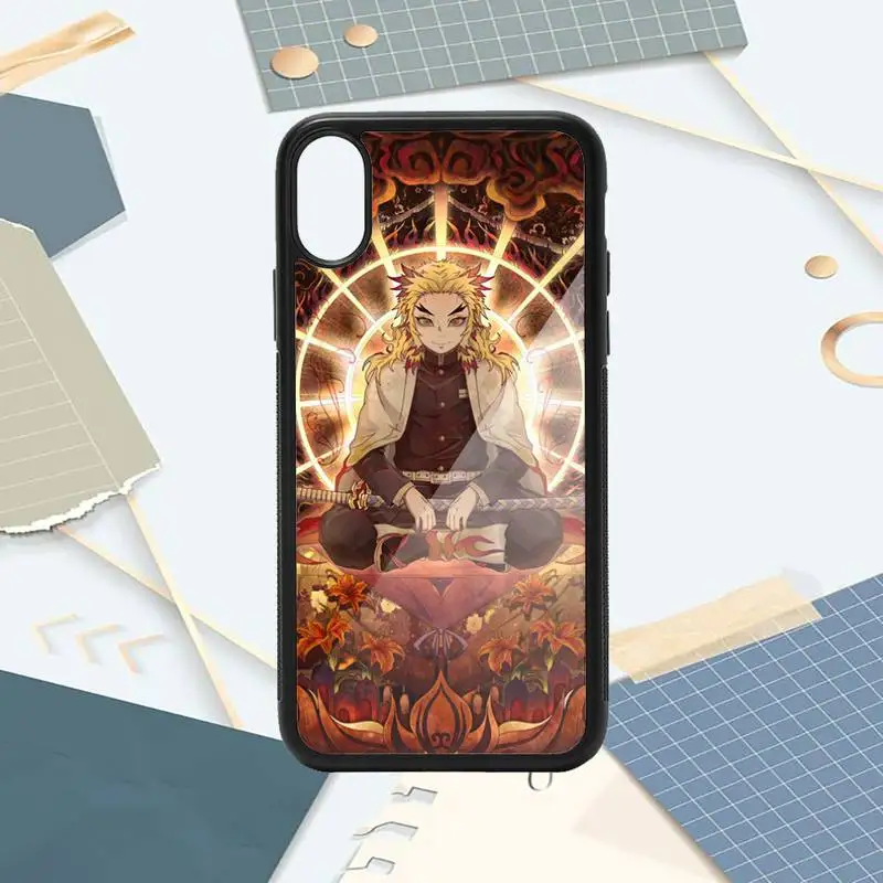 

Kyojuro Rengoku anime Demon Slayer Phone Case PC for iPhone 11 12 pro XS MAX 8 7 6 6S Plus X 5S SE 2020 XR