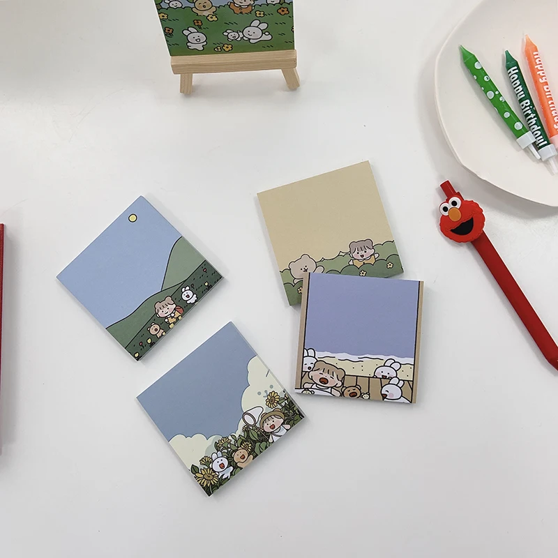 60 листов портативные блокноты SIXONE с изображением леса и кролика для