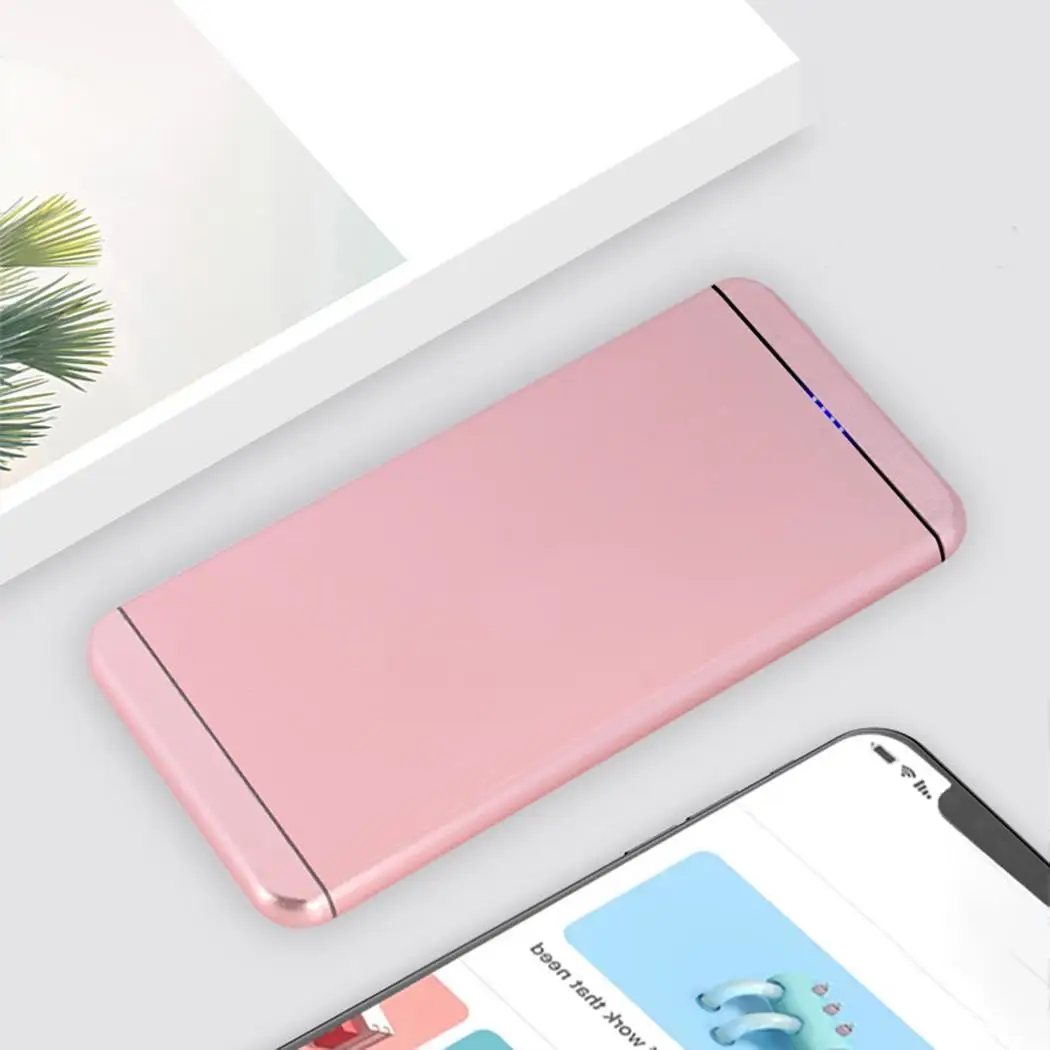 Мода 5000 мАч портативный внешний аккумулятор USB светодиодный мобильный Банк