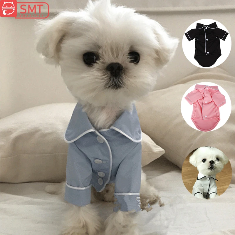 Пижамные рубашки для собак Зимний комбинезон модная французская Одежда чихуахуа