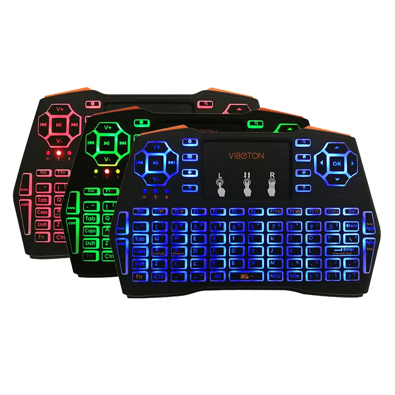 Беспроводная клавиатура с подсветкой 2 4 ГГц языка сенсорная мини мышь пульт