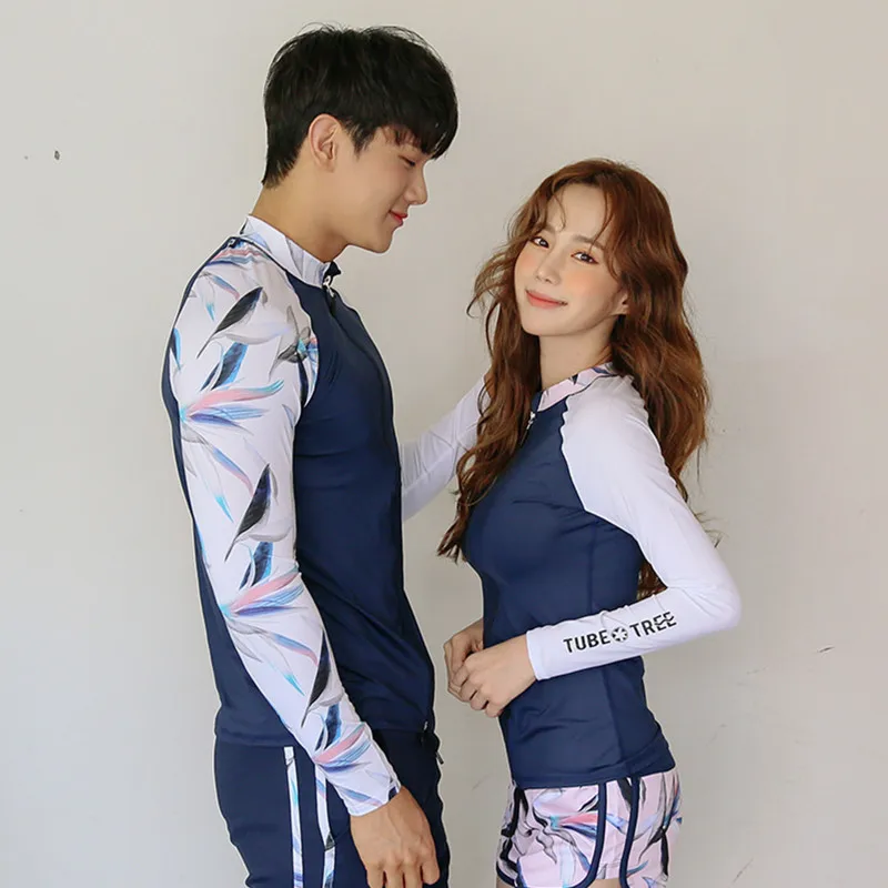 Женский купальный костюм с длинными рукавами топом и защитой пляжная одежда для