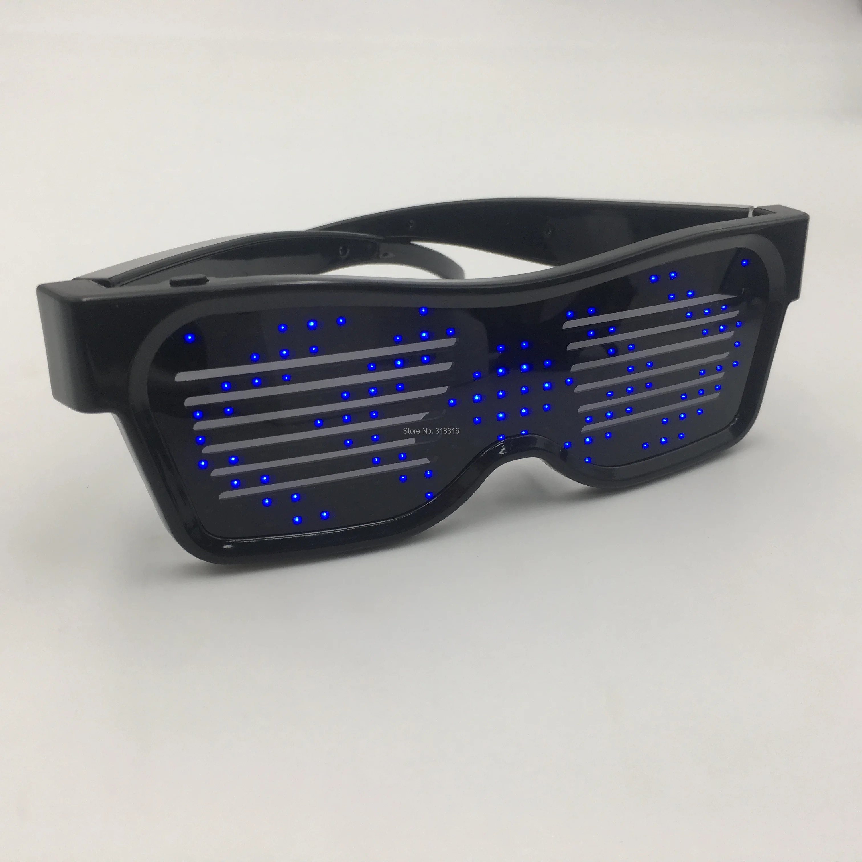 APP Dynamic LED Glowing Glasses Party Favor USB Rechargeable Light Up Eyeglasses with Flashing Neon Luminous | Дом и сад