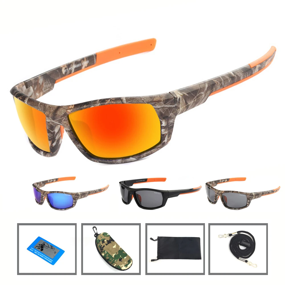 

Camo Sunglasses Polarized Men Fishing Spectacles Driving Cycling Sport Glasses oculos de sol Fishing Equipment Eyewear