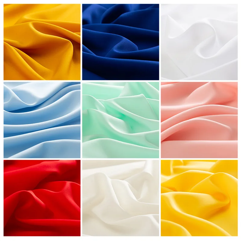 

Chiffon Fabric Summer Drape High-end High-density Clothing Fabric Dress Lining Clothes Lining Cloth Solid Color