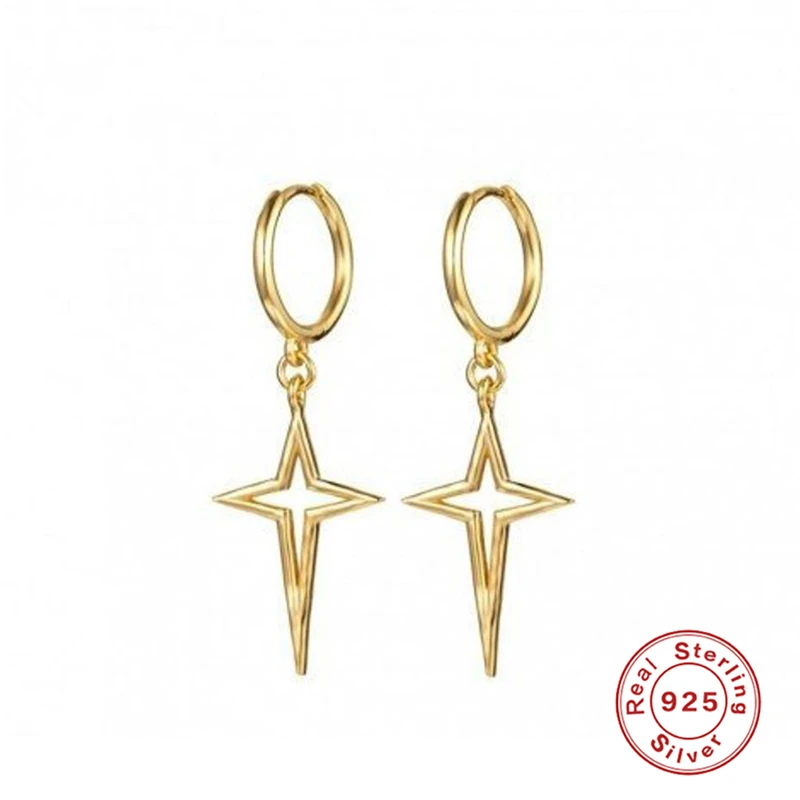 Серьги гвоздики в виде креста серебро 100% пробы|Серьги-гвоздики| |