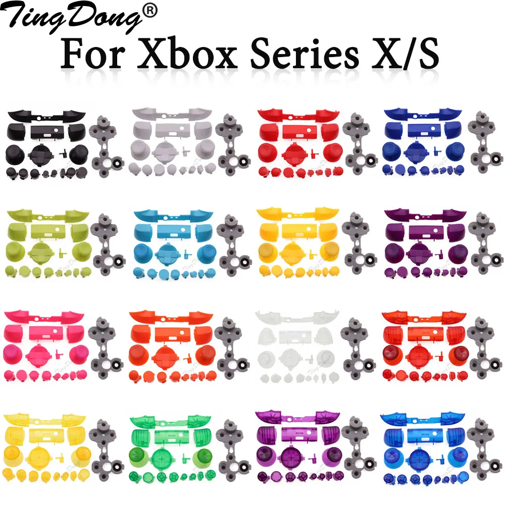 

TingDong For Xbox Series X S Controller LB RB Bumpers Trigger Buttons Guide Button & Conductive Rubber