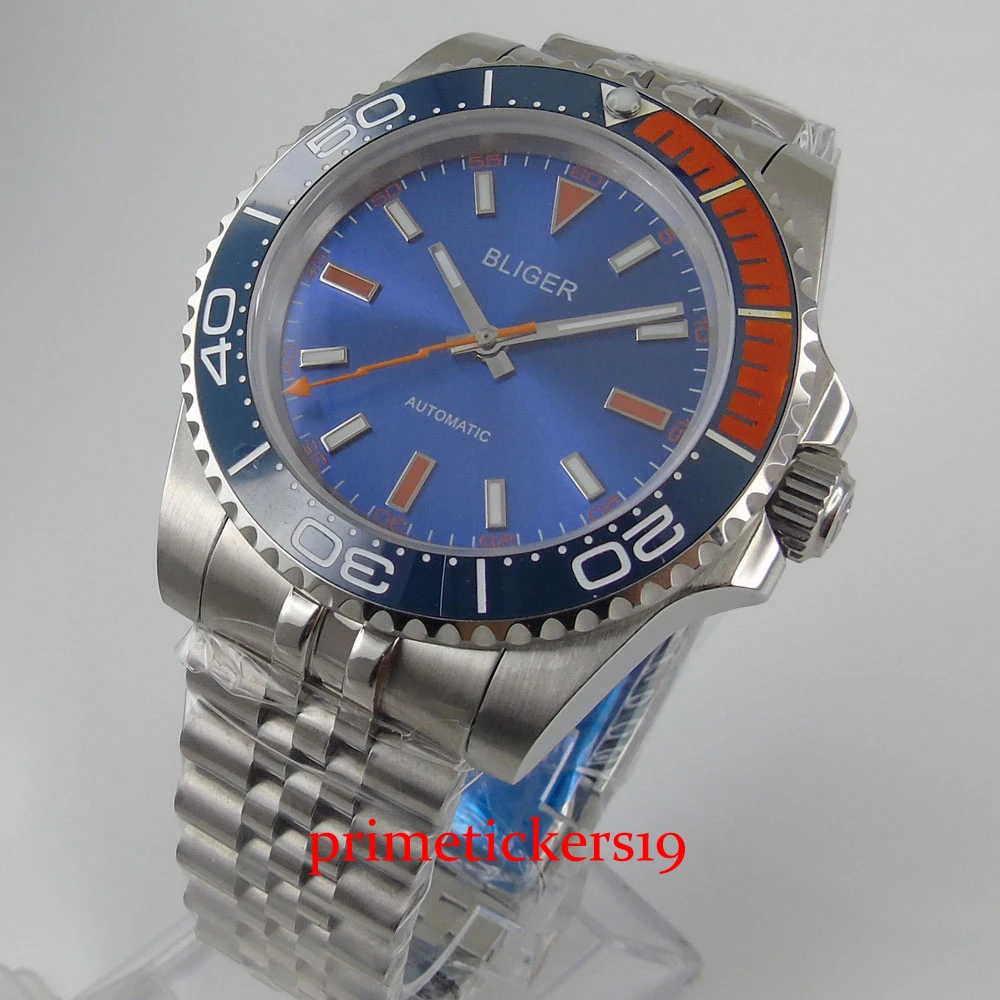 Мужские часы с автоматическим движением из нержавеющей стали 40 мм|Мужские