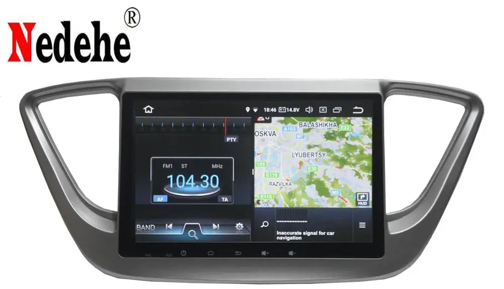 Nedehe четырехъядерный 9 &quot1024*600 Android 8 1 автомобильный DVD GPS для Hyundai Verna Solaris 2017