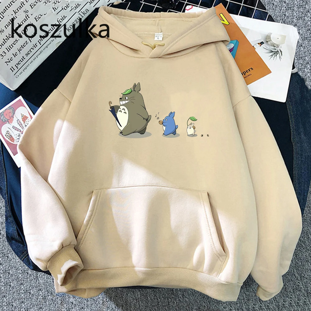 

Japanese Anime Totoro Graphic Sweatshirt Harajuku Female Clothes for Teens Studio Ghibli Kawaii Hoodies 2021 Hot Cartoon Women