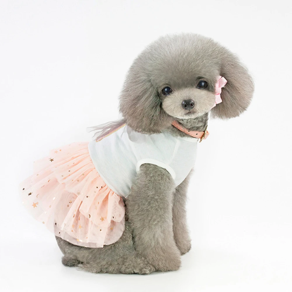 Весенне летнее платье юбка принцессы для домашних питомцев Крутое с кроликом на