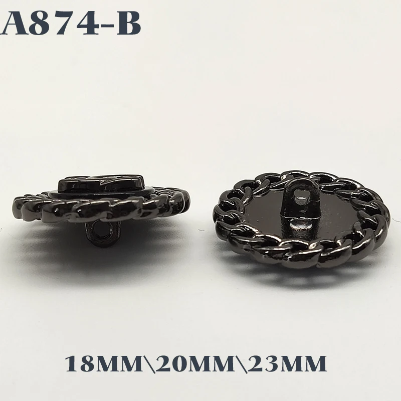 

10pcs/lot round metal high-end buttons with LOGO, suitable for overcoats, bags, pants jackets, sewing supplies, DIY products.