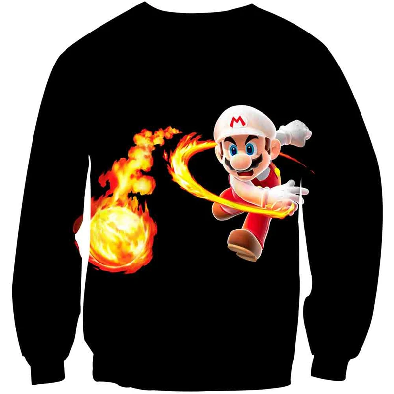 2020 Autumn New Style 3d O-neck Hoodies Cartoon Super Mario 3D Print Hoodie Sweatshirt funny casual Pullover Jacket Coat Tops | Мать и
