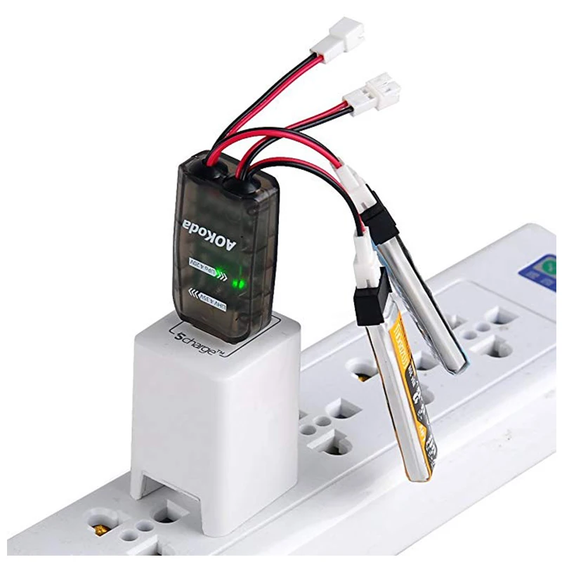 Зарядное устройство AOKoda CX405 4 канала Micro USB для 1S Lipo LiHV радиоуправляемого вертолета