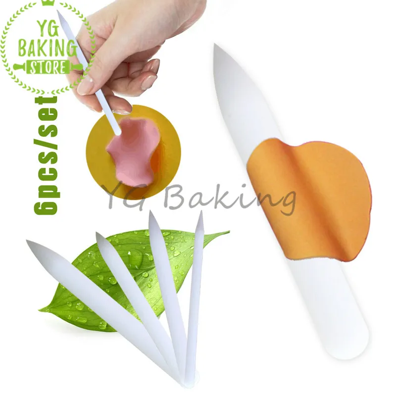 

6Pcs/Set Fondant Cupcake Biscuit Cake Tool DIY Asseccories Cake Pen For Flower Kitchen Baking Pastry Tool
