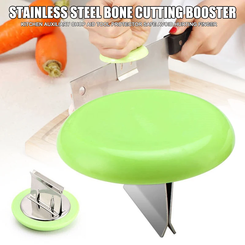

Stainless Steel Bone Cutting Booster Cutting Bone Hand Guard On Cutter Kitchen Chop Aid