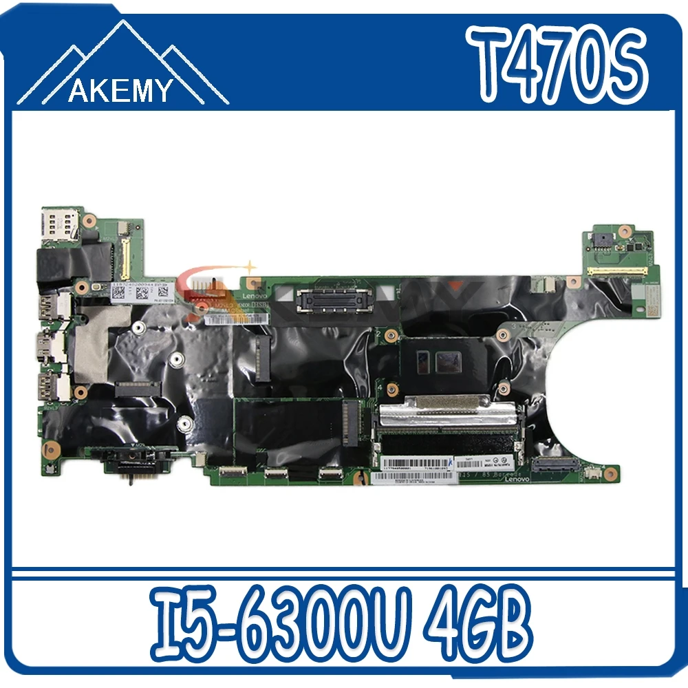 

Laptop motherboard For LENOVO Thinkpad T470S SR2F0 I5-6300U 4GB Mainboard NM-B081 01ER312 Full tested
