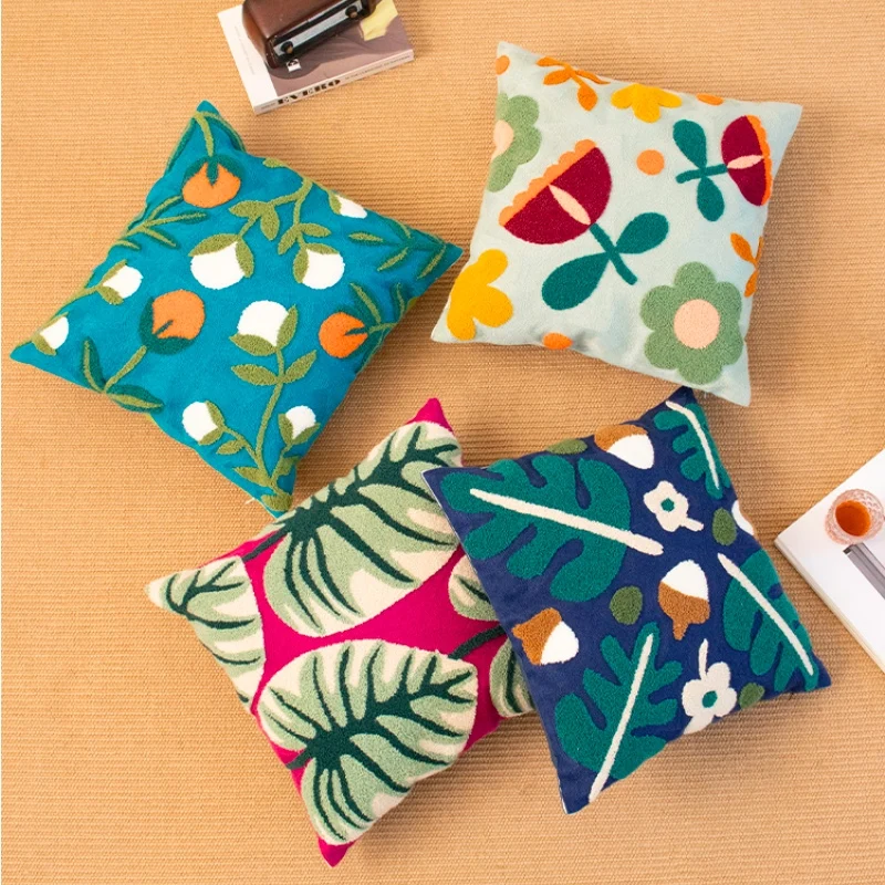 Наволочка для подушки DUNXDECO декоративный чехол новый скандинавский цветочный