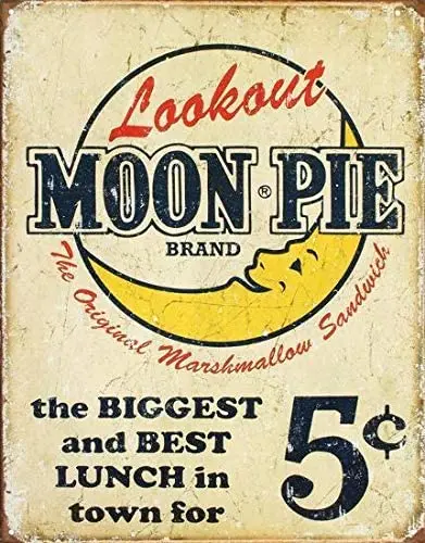 

Tin Sign Wall Decor Art Home Moon Pie Best Lunch Gym Metal Signs 12" X 16" Unique Garage Basement Retro Vintage Decorations Cafe