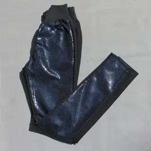 Блестящие Брюки-карандаш из натуральной овечьей кожи с эластичным поясом, женские модные брендовые длинные брюки из натуральной кожи, F1573