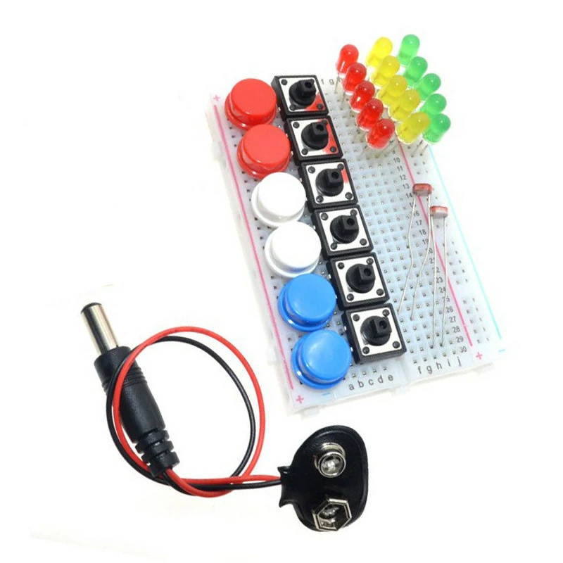 Прочный электронный Компоненты базовый стартовый DIY Kit с макет светодиодный