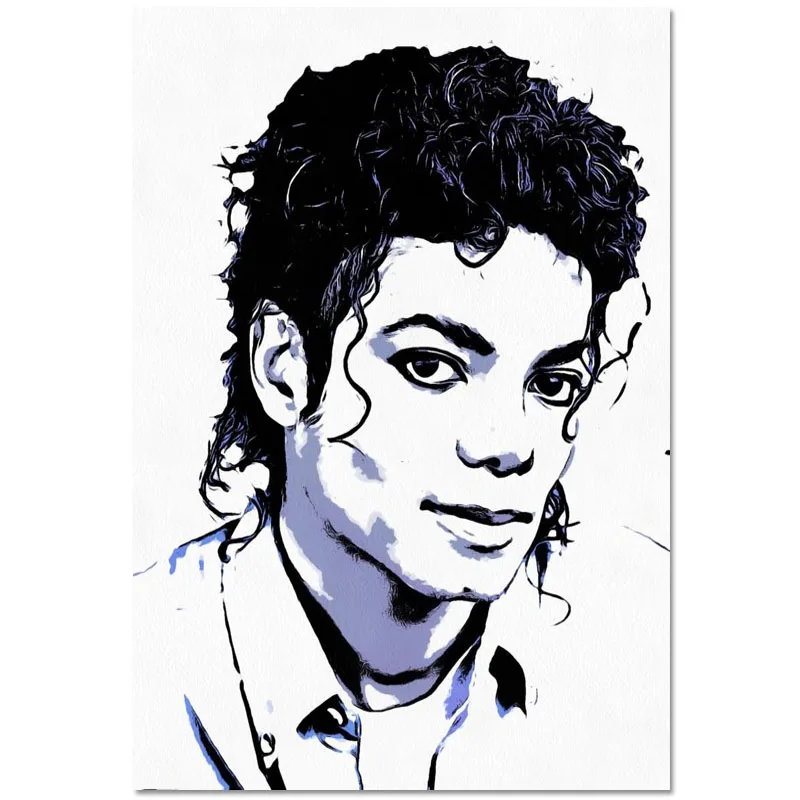 Пользовательский холст Настенный декор звезда Майкл Джексон Красочный постер