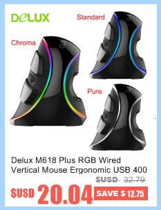 Delux M628 PMW3389 сенсорная игровая RGB компьютерная геймерская мышь 9 Кнопок эргономичная Проводная Usb оптическая ПК 3D игровая мышь 16000 dpi мыши