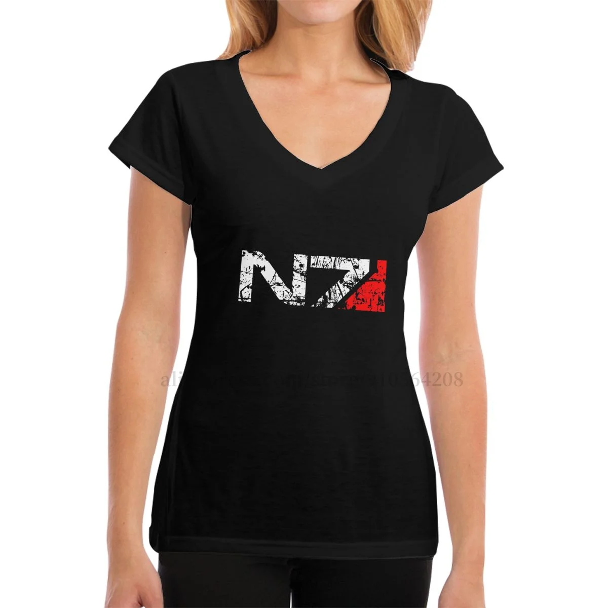 

ZISA Mass Effect N7 Women's Short Sleeves T-Shirts Tee T Shirts for Women Outdoor T Shirt Cotton Tee For Women Classic Fit