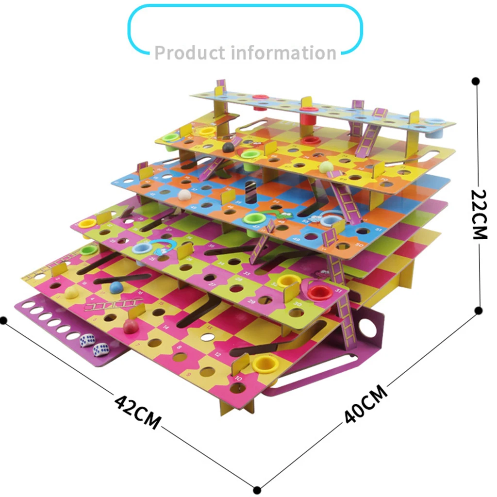 

Multilevel Snake & Ladders Toys DIY Assembly Board Gammes for Fun
