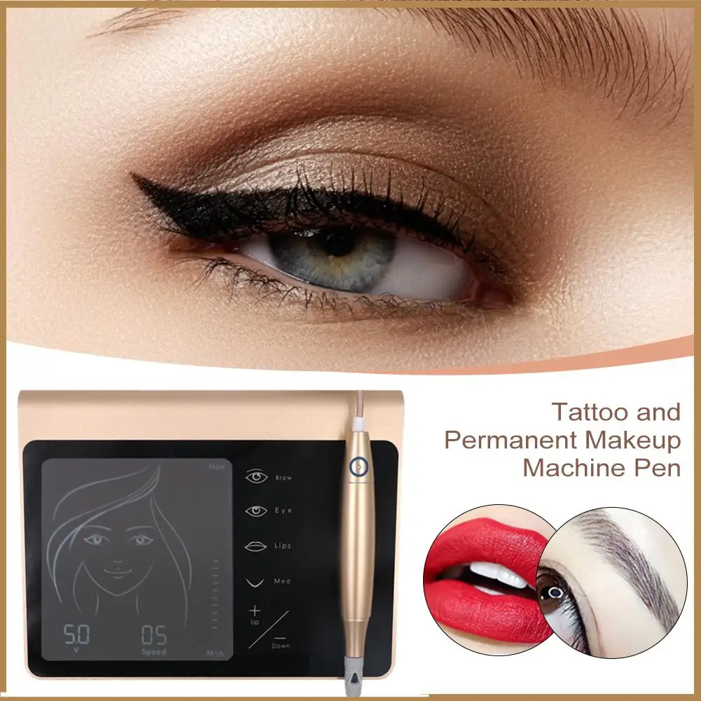 Полный сенсорный экран полуперманентный макияж машина бровей вышивка цифр