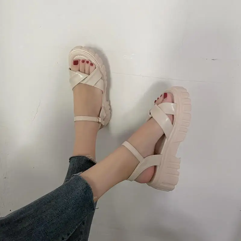 

Gladiator Sandals Women Shoes On Heels Summer Shoes for Women 2021 Fashion Platform Sandals Woman Wedges Beach Slipper Female 40