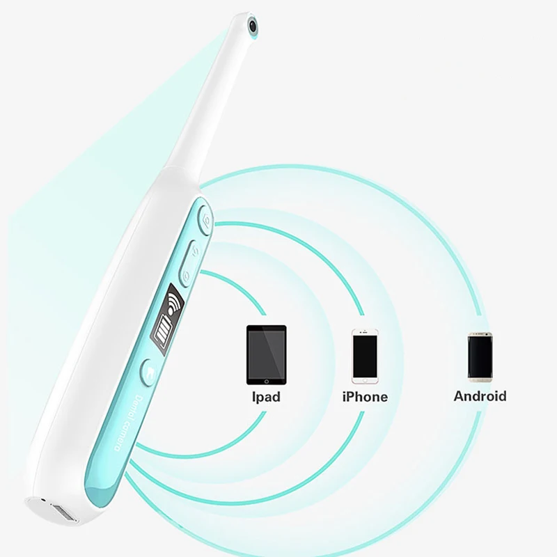 Продажа Wi-Fi стоматологический эндоскоп интраоральная камера 1080P HD Беспроводная внутриполостная одонтология стоматология зубы проверка для IPhone IPad ...