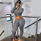 Женский Облегающий комбинезон с длинным рукавом и перчатками с принтом