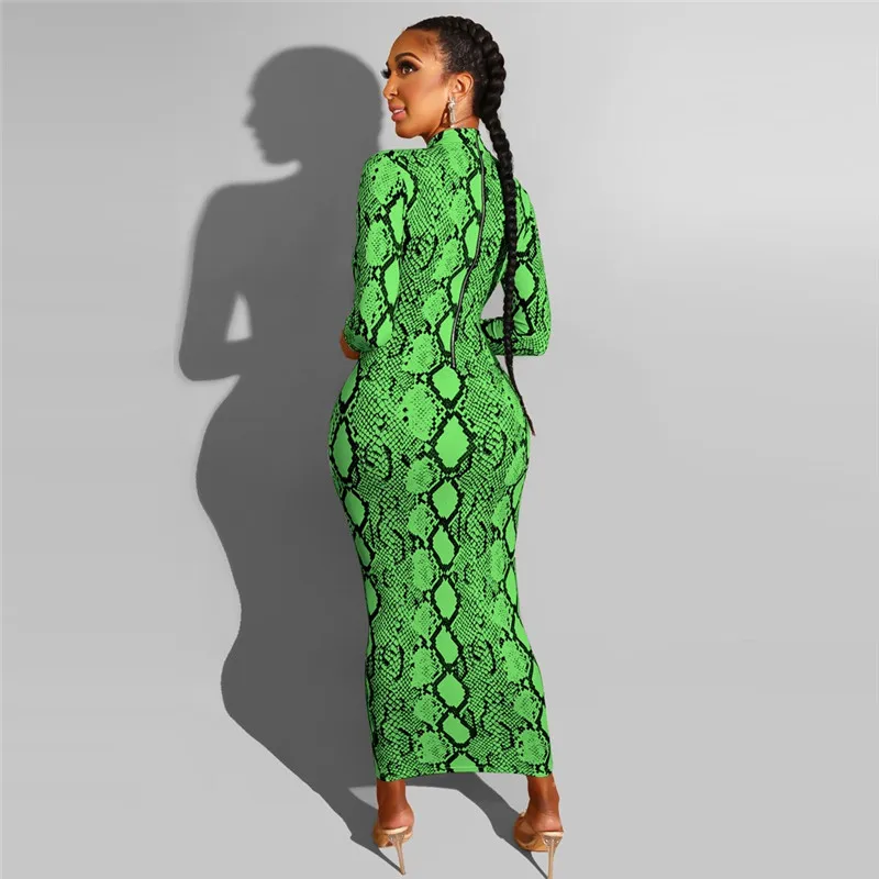 Сексуальное летнее женское платье с длинным рукавом глубоким V-образным вырезом