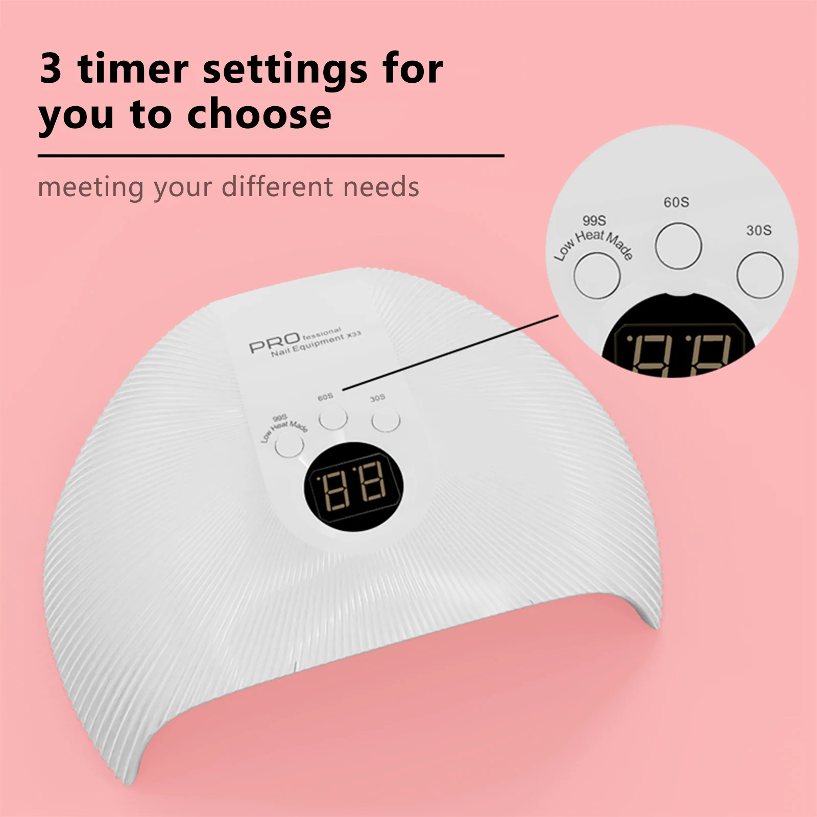 75W Nail Lamp Dryer with 3 Timer Settings UV LED Curing Lamps Double Light Source Fingernail Toenail Gel Tool | Красота и здоровье