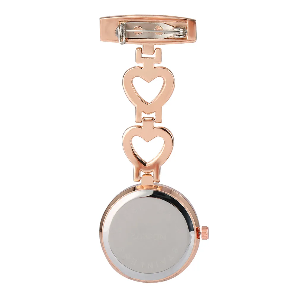 Элегантные часы для медсестры из розового золота девочек блестящие карманные со