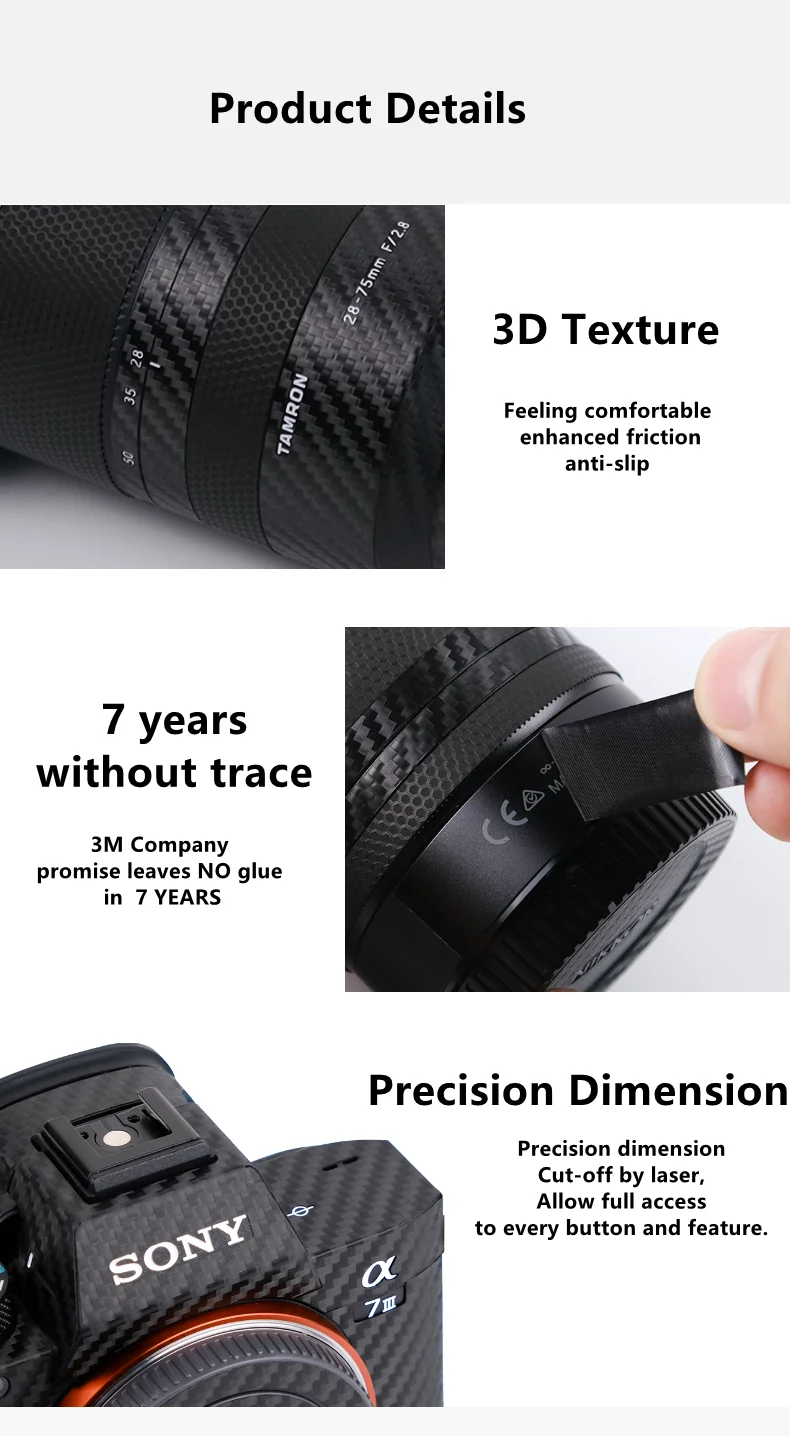 

FE50F1.2GM SEL50F12GM Premium Decal Skin for SONY 50 1.2GM FE 50mm F1.2 GM Lens Protector Anti-scratch Cover Film Sticker