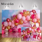 Радужный воздушный шар торт разбиваемый фон для фотографии карусель карнавал Дети День рождения Портрет фон для фотостудии