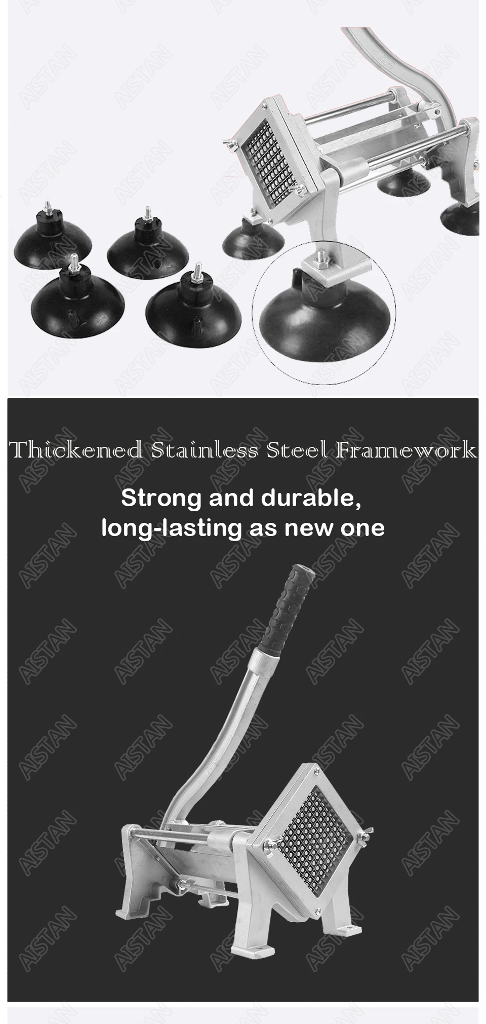 ST1 коммерческое руководство алюминиевое литье картофеля chipper резак машинка для