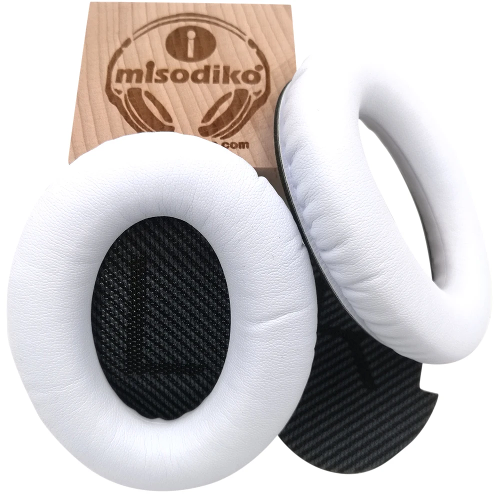 Белый Сменные амбушюры misodiko, амбушюры, подушки для Bose quietкомфорт QC35 QC25 QC2 QC15, SoundTrue, AE2 AE2i AE2w подушки для наушников - Цвет: Белый