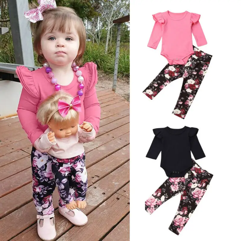 Комплект одежды из 2 предметов для новорожденных девочек одежда малышей с