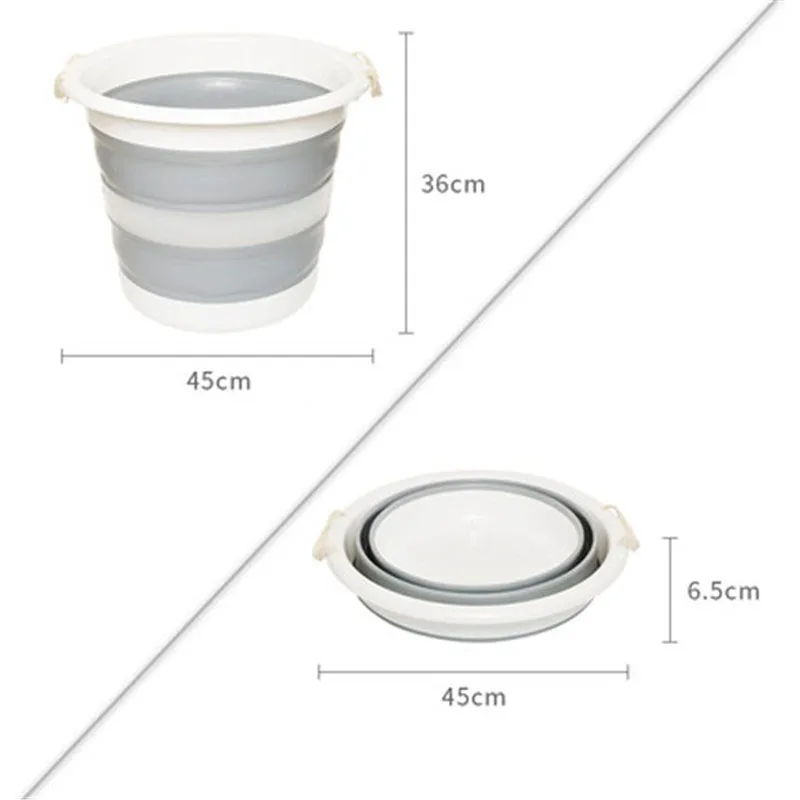 Большая емкость 30л Силиконовое Ведро складное ведро с ручкой на открытом воздухе