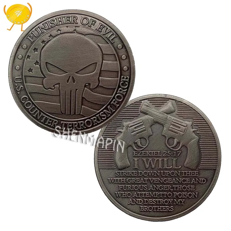 Антитеррористическая сила США памятная монета трехмерный снайперский револьвер