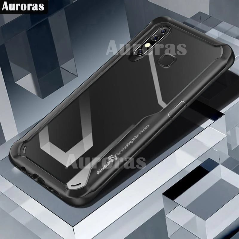 Auroras для Infinix Hot 8 чехол официальный противоударный прозрачный с мягкой рамкой чехол для infinix hot8 анти-осень чехол с "воздушной подушкой"